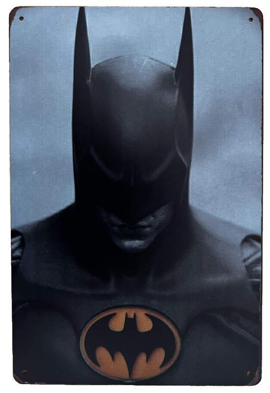 Batman Dark Knight Tin Sign (Bale Keaton Kilmer Adam West Robin) W41096