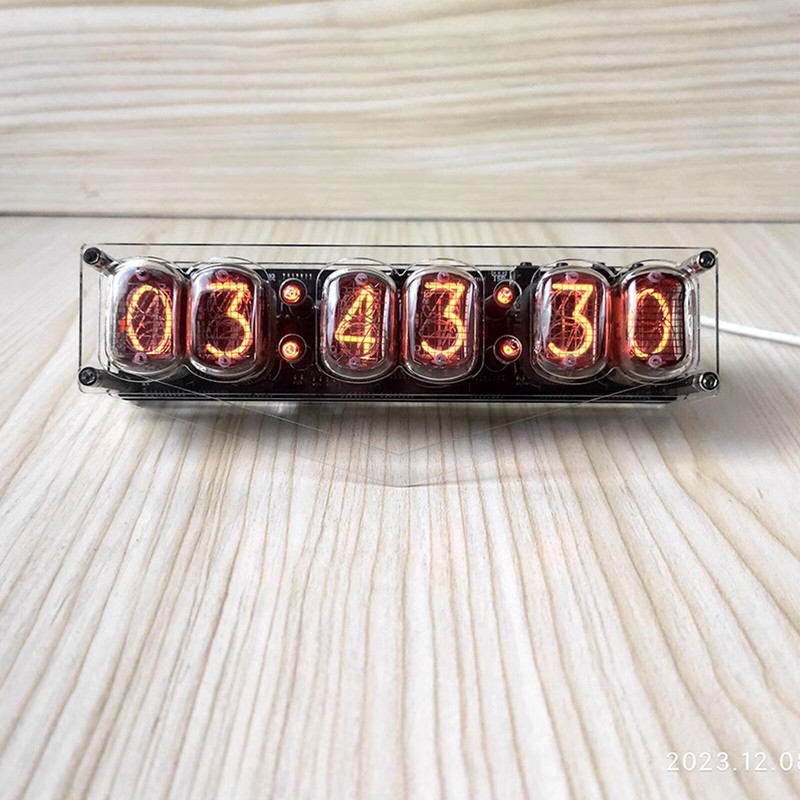 DC5V 6-bit IN-12 Glow Tube Clock IN12 Nixie Clock Base Not Include Tube gallery