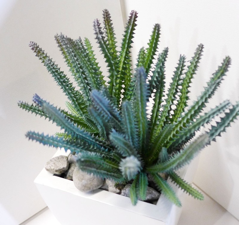 2 Pcs Artificial Fake Cactus Column Succulents Plants Home Decoration (#123 A) gallery